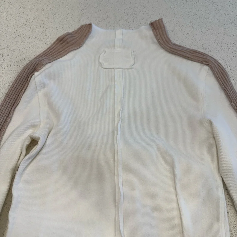 We The Free Overdrive Layering Ribbed Ivory and Tan Top - Picture 3 of 5
